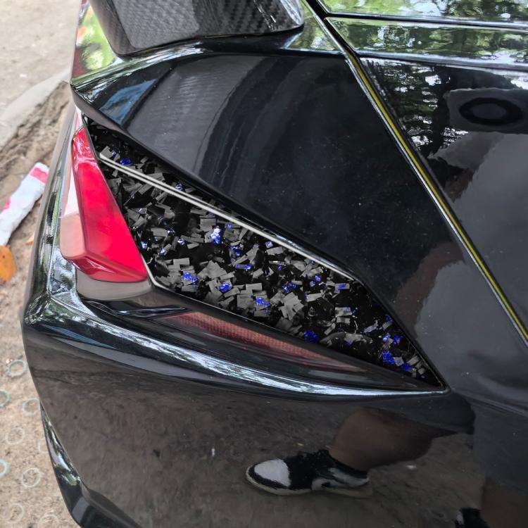 4pcs/Set Forged Gold Foil Carbon Fiber Car Taillight Sides Decorative Sticker for Chevrolet Corve...