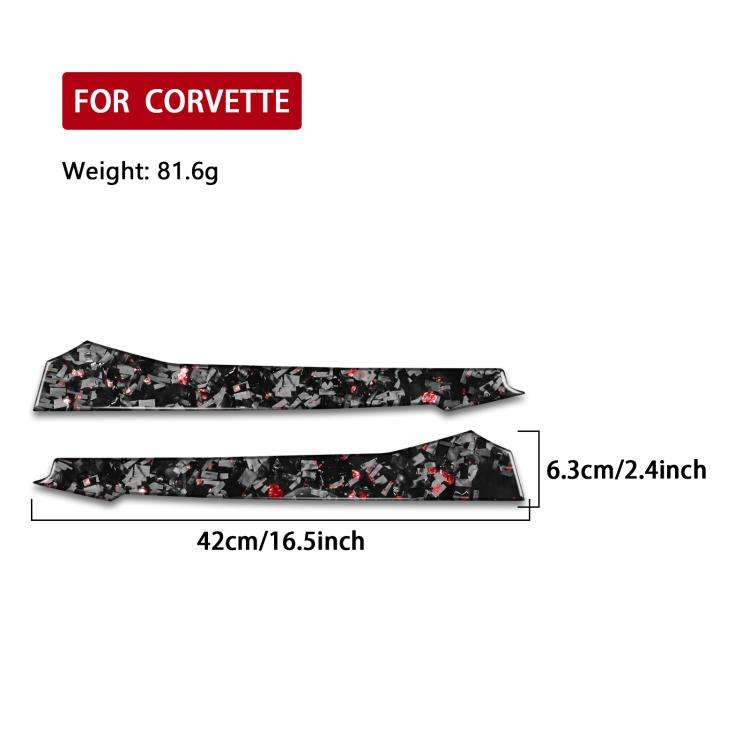 2pcs/Set Forged Gold Foil Carbon Fiber Car Front Sides Air Vents Decorative Sticker for Chevrolet...