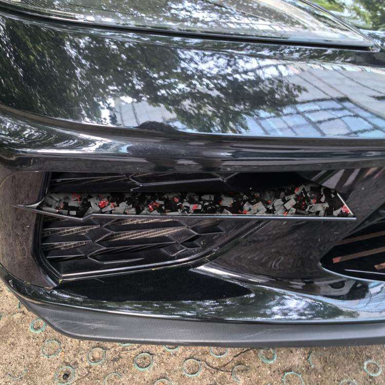 2pcs/Set Forged Gold Foil Carbon Fiber Car Front Sides Air Vents Decorative Sticker for Chevrolet...