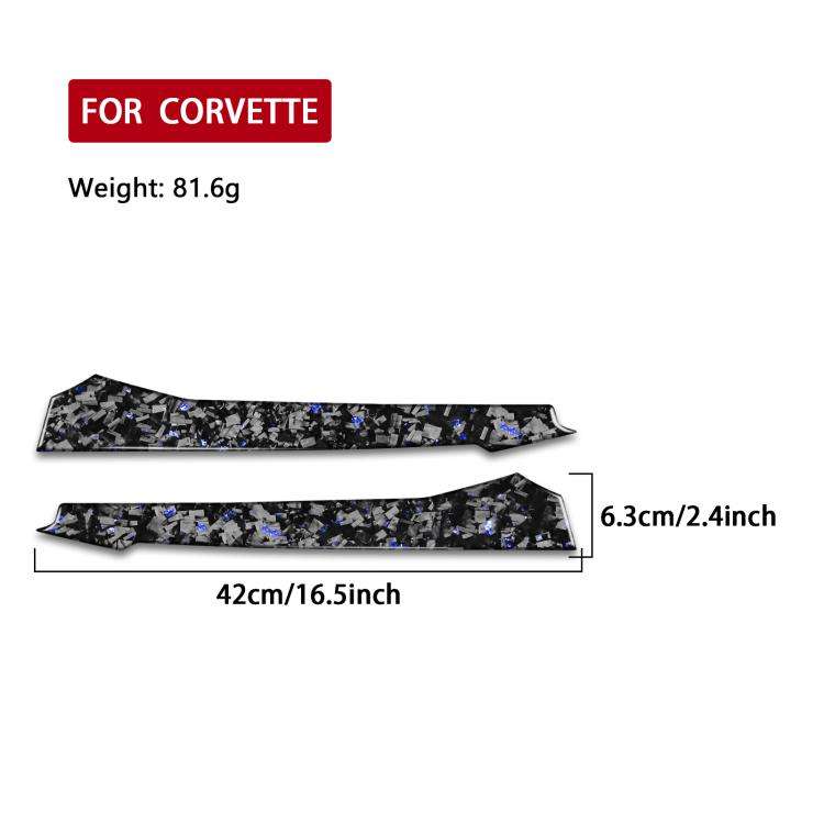 2pcs/Set Forged Gold Foil Carbon Fiber Car Front Sides Air Vents Decorative Sticker for Chevrolet...