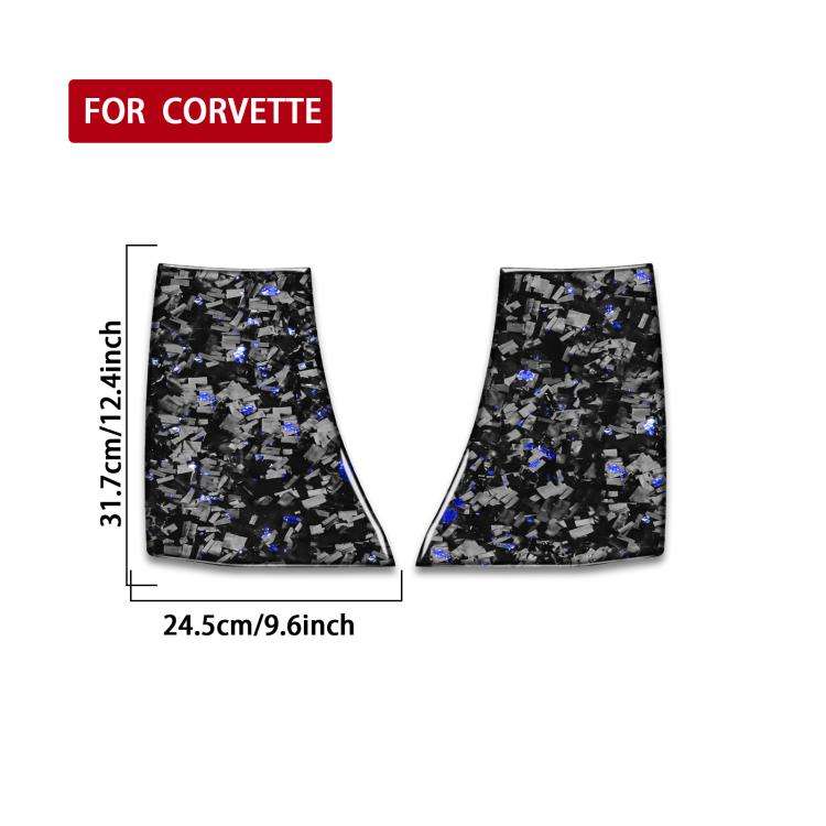 2pcs/Set Forged Gold Foil Carbon Fiber Car Body Exhaust Port Decorative Sticker for Chevrolet Cor...