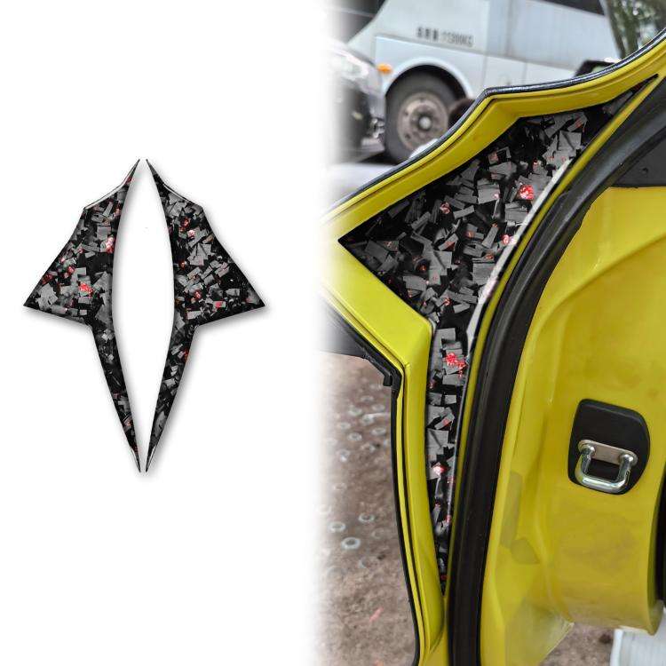 2pcs/Set Forged Gold Foil Carbon Fiber Car Inside Door Decorative Sticker for Chevrolet Corvette ...