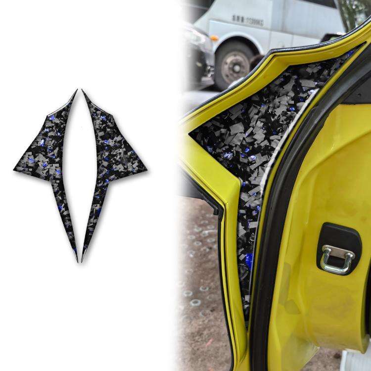 2pcs/Set Forged Gold Foil Carbon Fiber Car Inside Door Decorative Sticker for Chevrolet Corvette ...