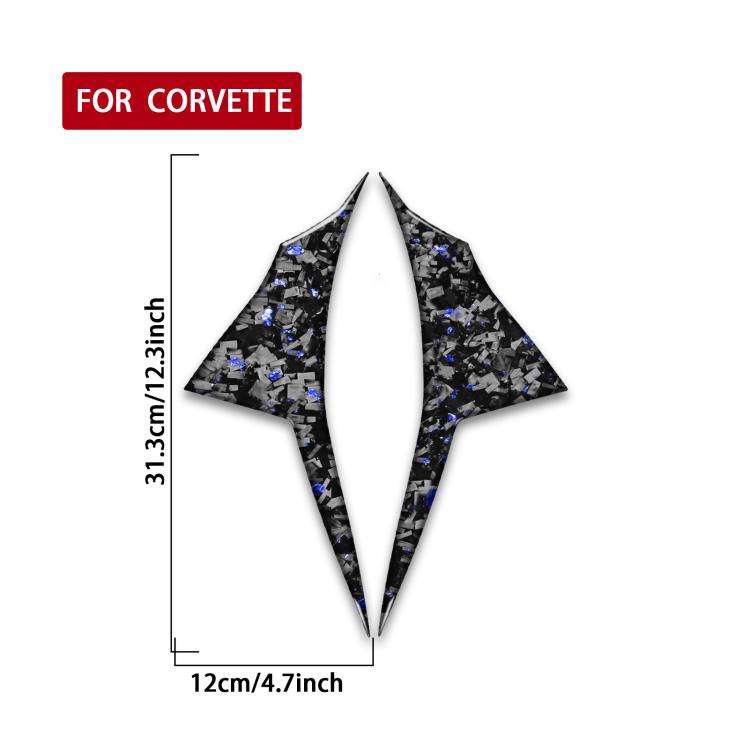 2pcs/Set Forged Gold Foil Carbon Fiber Car Inside Door Decorative Sticker for Chevrolet Corvette ...