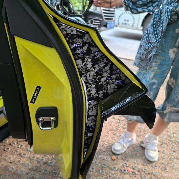 2pcs/Set Forged Gold Foil Carbon Fiber Car Inside Door Decorative Sticker for Chevrolet Corvette ...