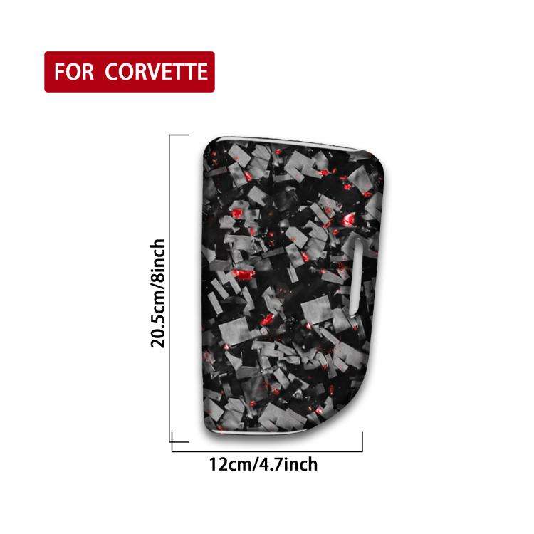 Forged Gold Foil Carbon Fiber Car Central Control Cup Cover Decorative Sticker for Chevrolet Corv...