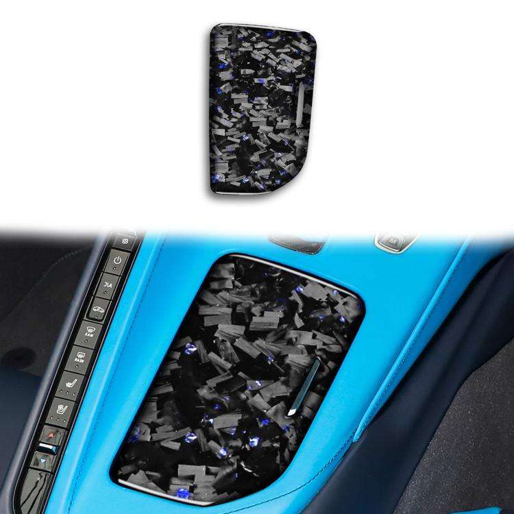 Forged Gold Foil Carbon Fiber Car Central Control Cup Cover Decorative Sticker for Chevrolet Corv...