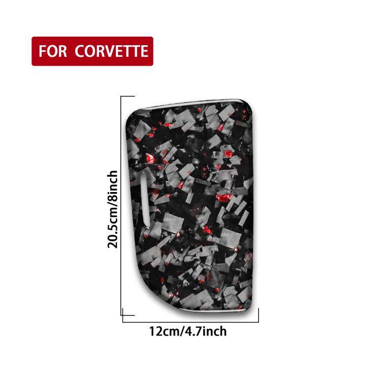 Forged Gold Foil Carbon Fiber Car Central Control Cup Cover Decorative Sticker for Chevrolet Corv...