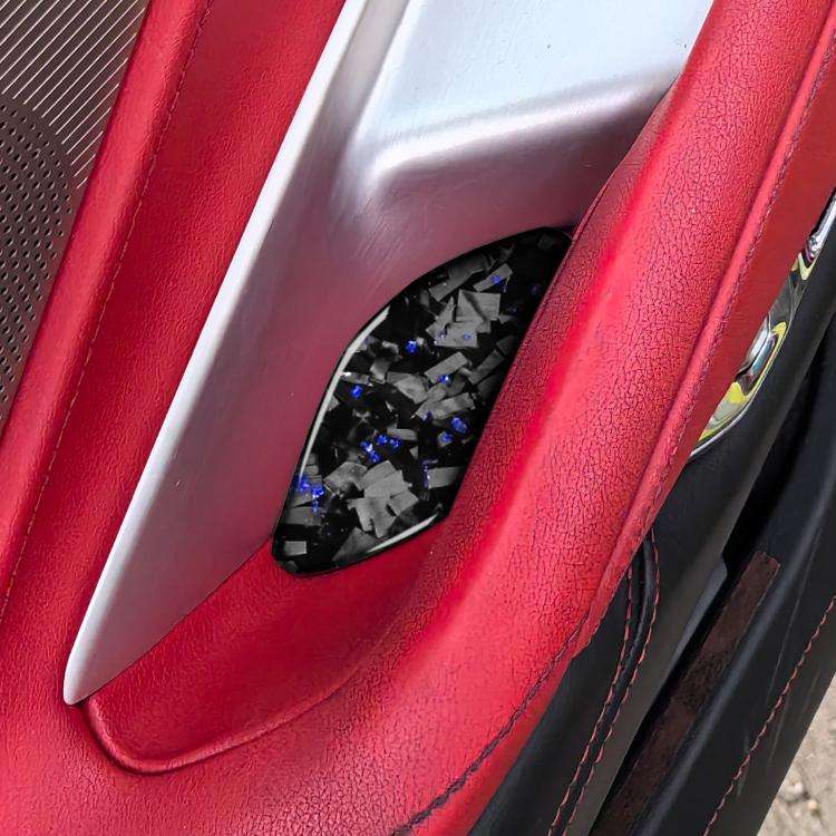 2pcs/Set Forged Gold Foil Carbon Fiber Car Inside Door Bowl Decorative Sticker for Chevrolet Corv...