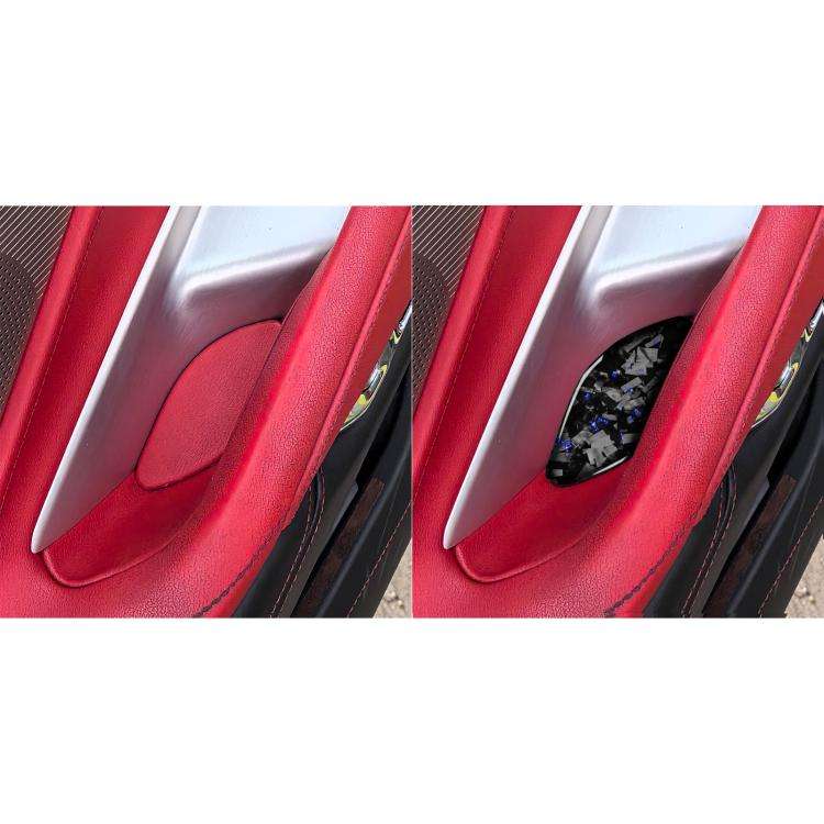 2pcs/Set Forged Gold Foil Carbon Fiber Car Inside Door Bowl Decorative Sticker for Chevrolet Corv...