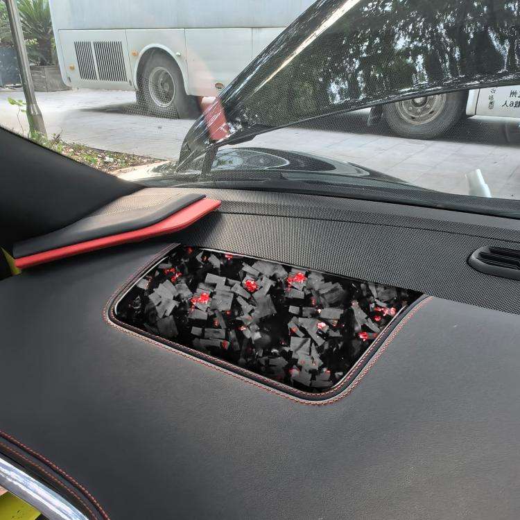 Forged Gold Foil Carbon Fiber Car Front Passenger Seat Panel Decorative Sticker for Chevrolet Cor...