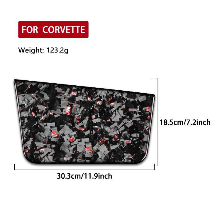 Forged Gold Foil Carbon Fiber Car Front Passenger Seat Panel Decorative Sticker for Chevrolet Cor...