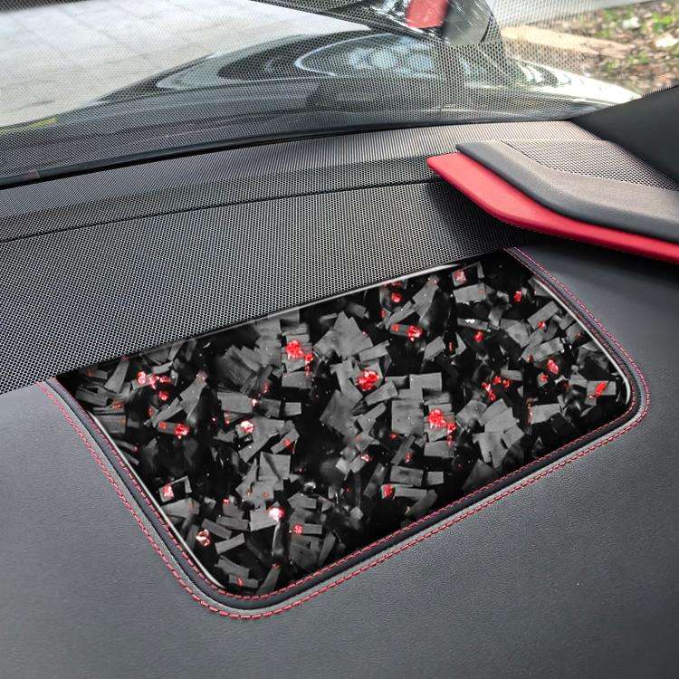 Forged Gold Foil Carbon Fiber Car Front Passenger Seat Panel Decorative Sticker for Chevrolet Cor...