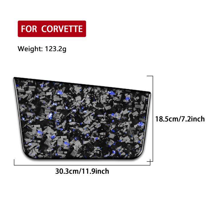 Forged Gold Foil Carbon Fiber Car Front Passenger Seat Panel Decorative Sticker for Chevrolet Cor...