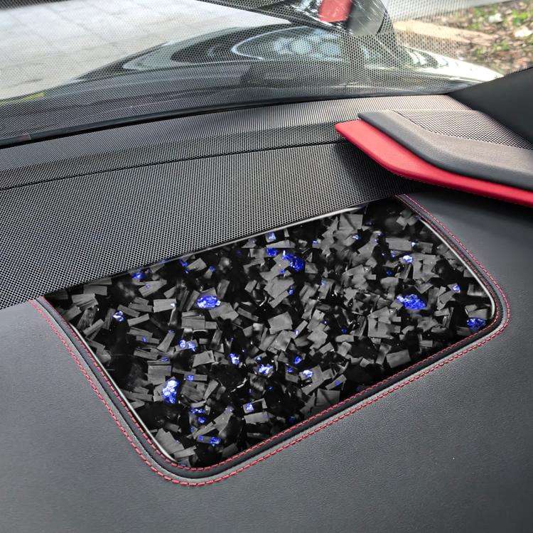 Forged Gold Foil Carbon Fiber Car Front Passenger Seat Panel Decorative Sticker for Chevrolet Cor...