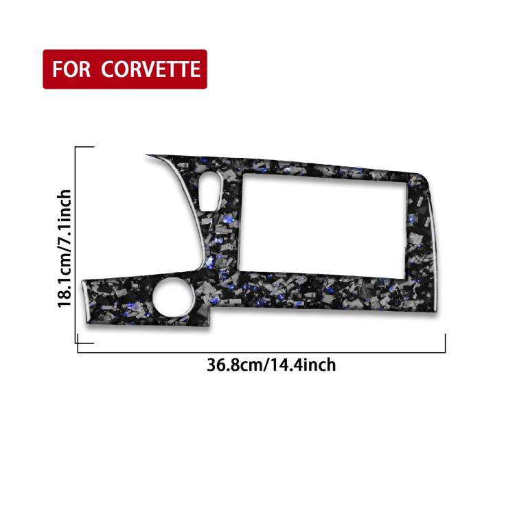 Forged Gold Foil Carbon Fiber Car Central Control Screen Frame Decorative Sticker for Chevrolet C...