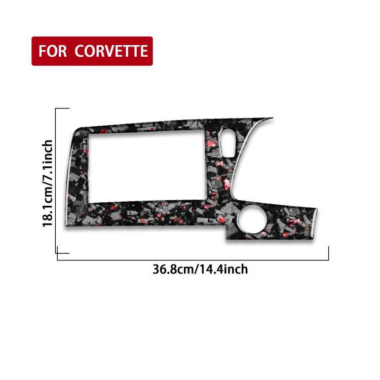 Forged Gold Foil Carbon Fiber Car Central Control Screen Frame Decorative Sticker for Chevrolet C...