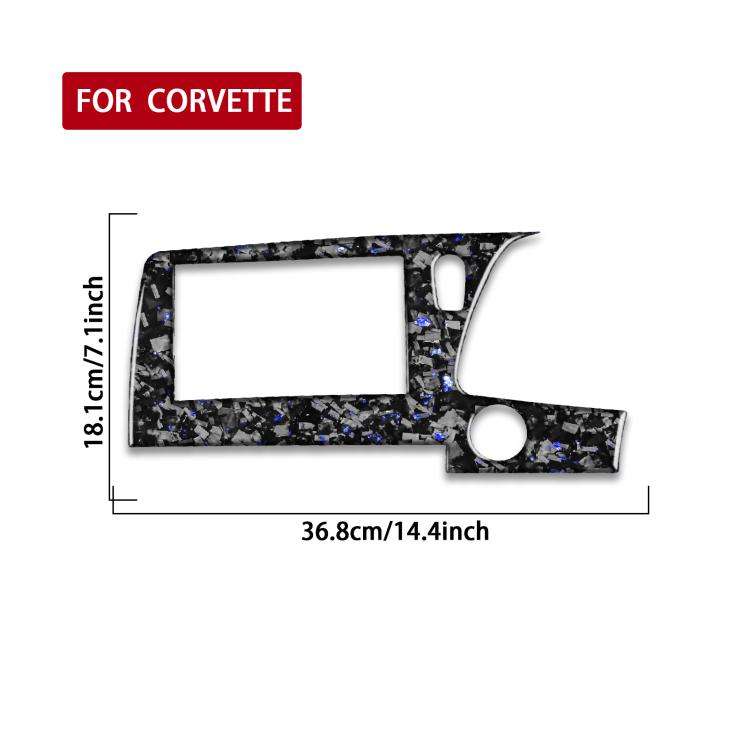 Forged Gold Foil Carbon Fiber Car Central Control Screen Frame Decorative Sticker for Chevrolet C...