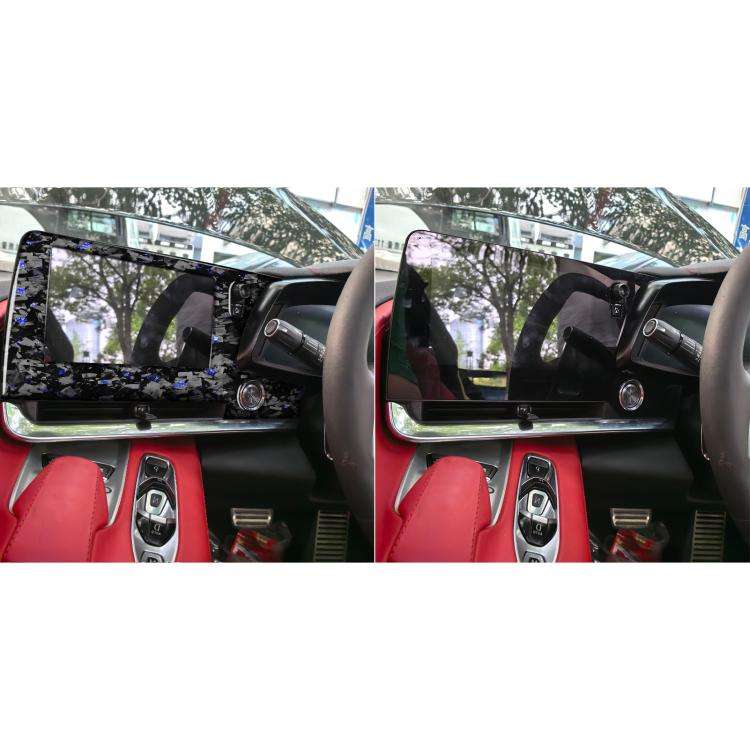 Forged Gold Foil Carbon Fiber Car Central Control Screen Frame Decorative Sticker for Chevrolet C...