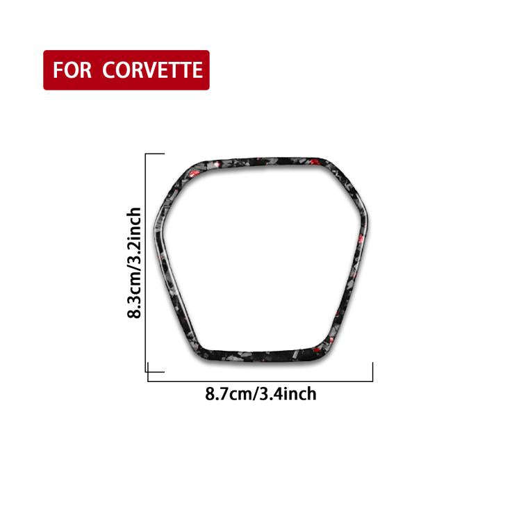 Forged Gold Foil Carbon Fiber Car Steering Wheel Frame Decorative Sticker for Chevrolet Corvette ...