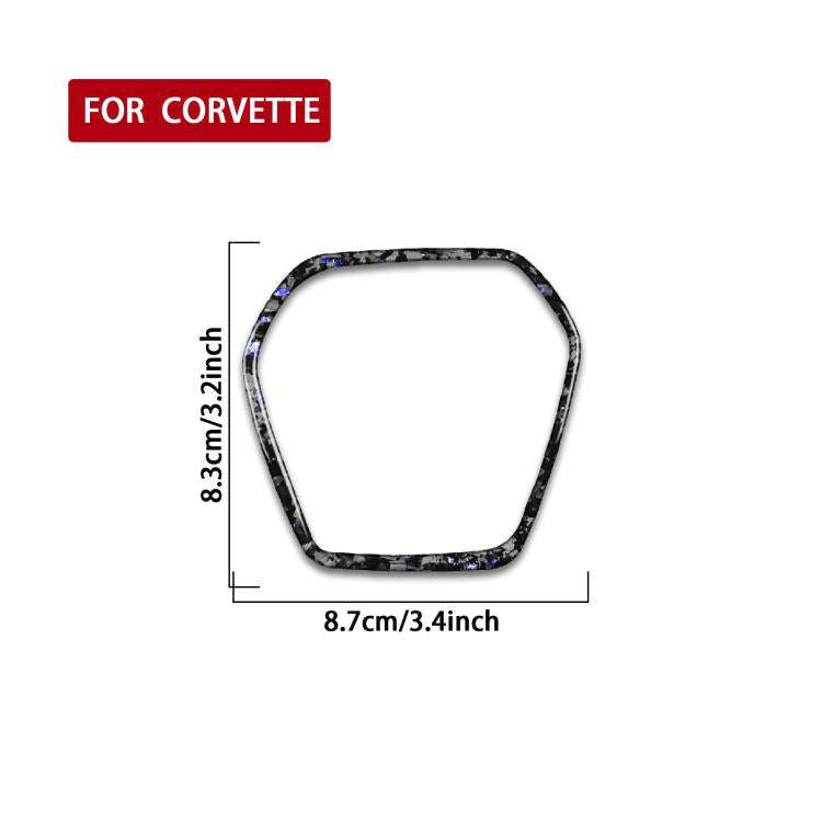 Forged Gold Foil Carbon Fiber Car Steering Wheel Frame Decorative Sticker for Chevrolet Corvette ...