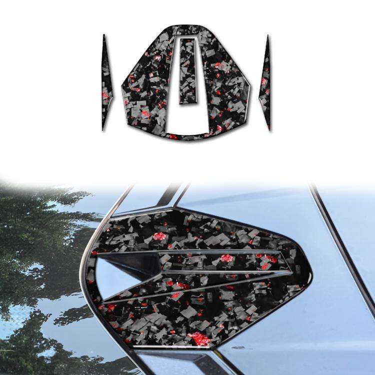 4pcs/Set Forged Gold Foil Carbon Fiber Car Rear Roof Camera Decorative Sticker for Chevrolet Corv...