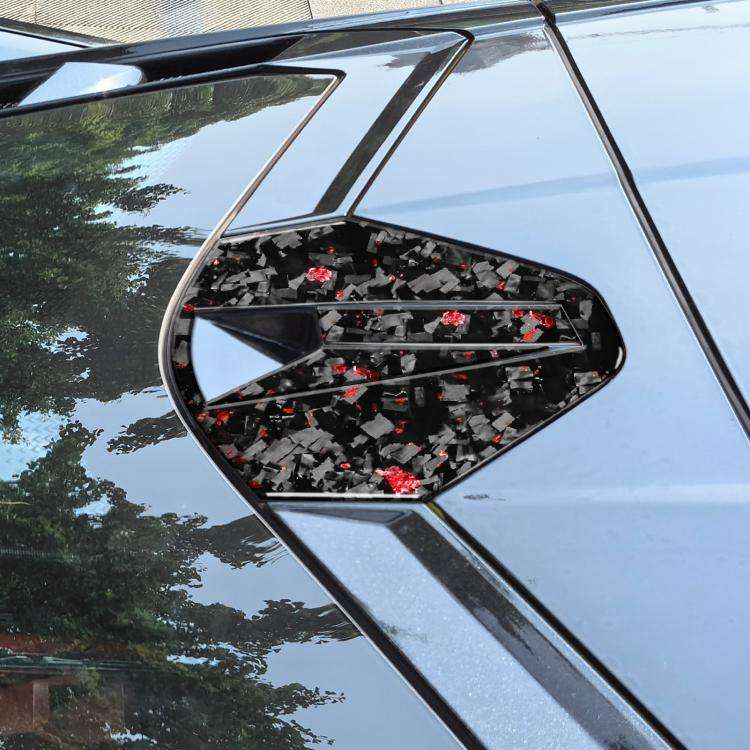 4pcs/Set Forged Gold Foil Carbon Fiber Car Rear Roof Camera Decorative Sticker for Chevrolet Corv...