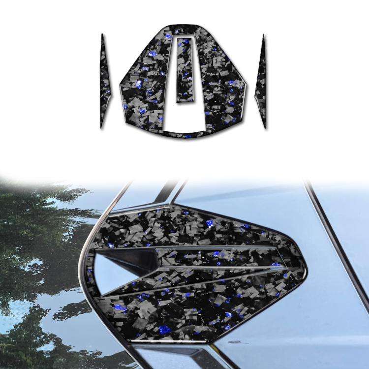 4pcs/Set Forged Gold Foil Carbon Fiber Car Rear Roof Camera Decorative Sticker for Chevrolet Corv...