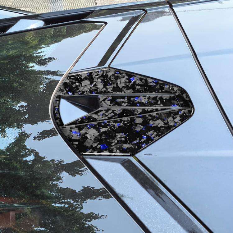 4pcs/Set Forged Gold Foil Carbon Fiber Car Rear Roof Camera Decorative Sticker for Chevrolet Corv...