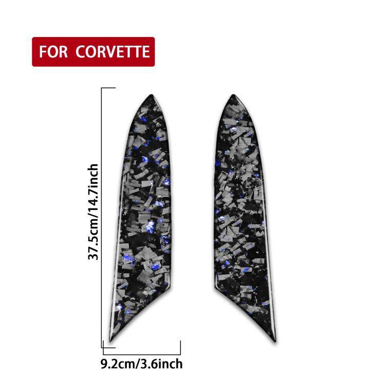 2pcs/Set Forged Gold Foil Carbon Fiber Car Inside Armrest Panel Decorative Sticker for Chevrolet ...