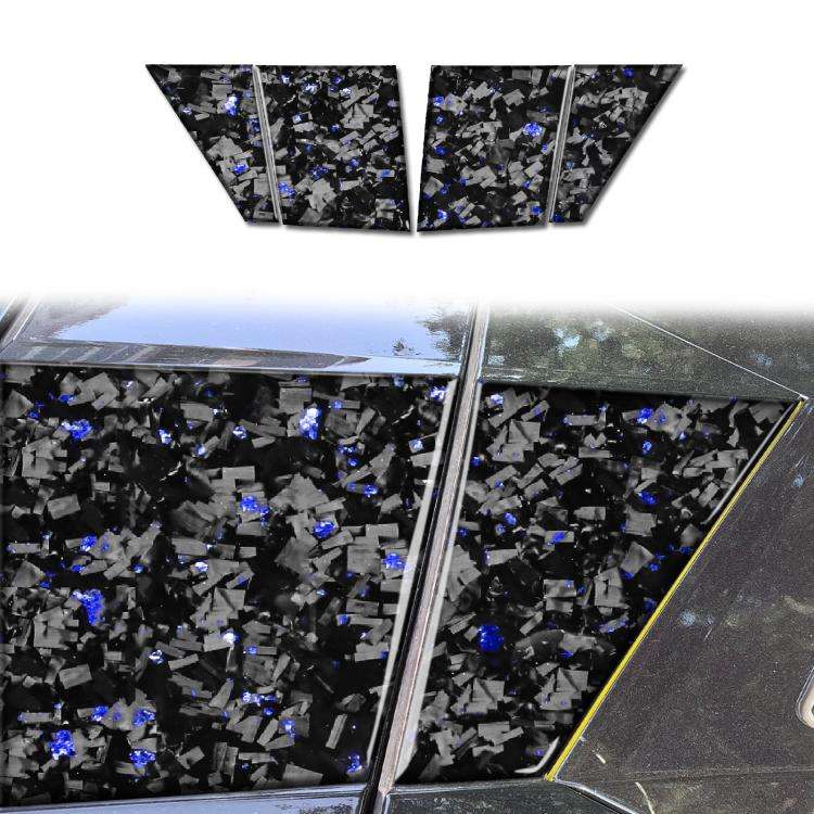 4pcs/Set Forged Gold Foil Carbon Fiber Car Roof Camera Sides Decorative Sticker for Chevrolet Cor...