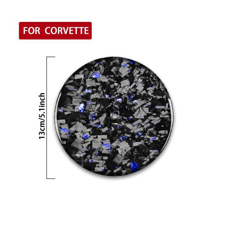 Forged Gold Foil Carbon Fiber Car Engine Compartment Side Decorative Sticker for Chevrolet Corvet...