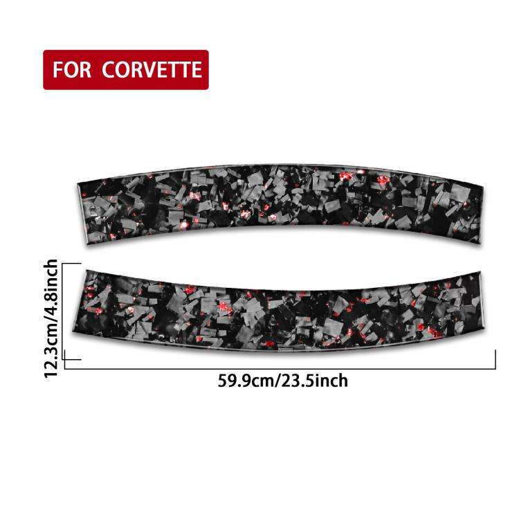 Forged Gold Foil Carbon Fiber Car Front Roof Decorative Sticker for Chevrolet Corvette C8 2020-, ...