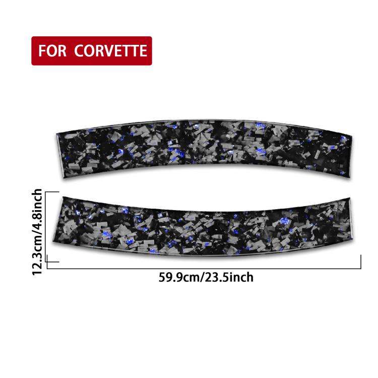 Forged Gold Foil Carbon Fiber Car Front Roof Decorative Sticker for Chevrolet Corvette C8 2020-, ...