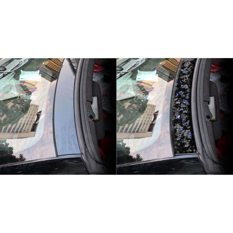 Forged Gold Foil Carbon Fiber Car Front Roof Decorative Sticker for Chevrolet Corvette C8 2020-, ...