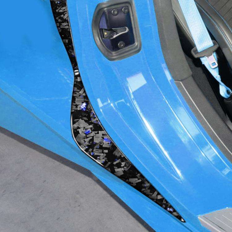 4pcs/Set Forged Gold Foil Carbon Fiber Car Door Armrest Side Decorative Sticker for Chevrolet Cor...