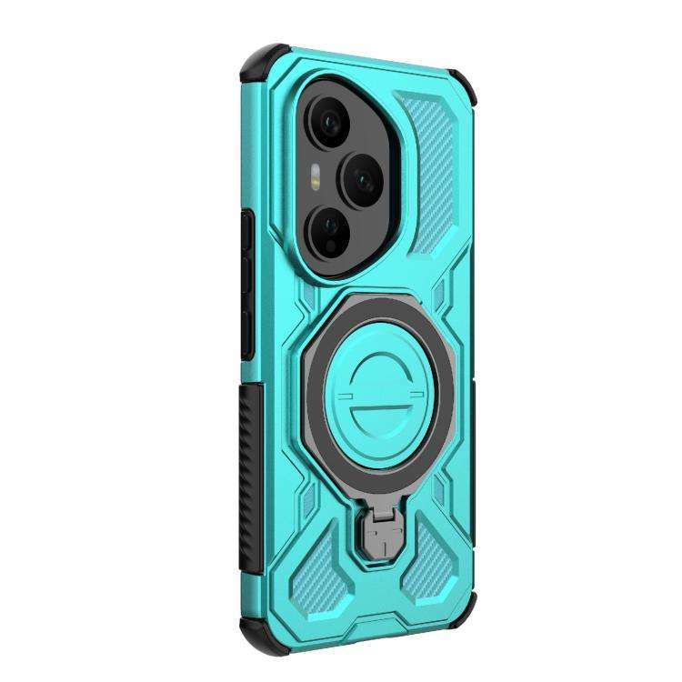 For Honor 400 Pro 5G Global 160.8mm J-20 Solid Color MagSafe Magnetic TPU+PC Phone Case(Lake Blue)