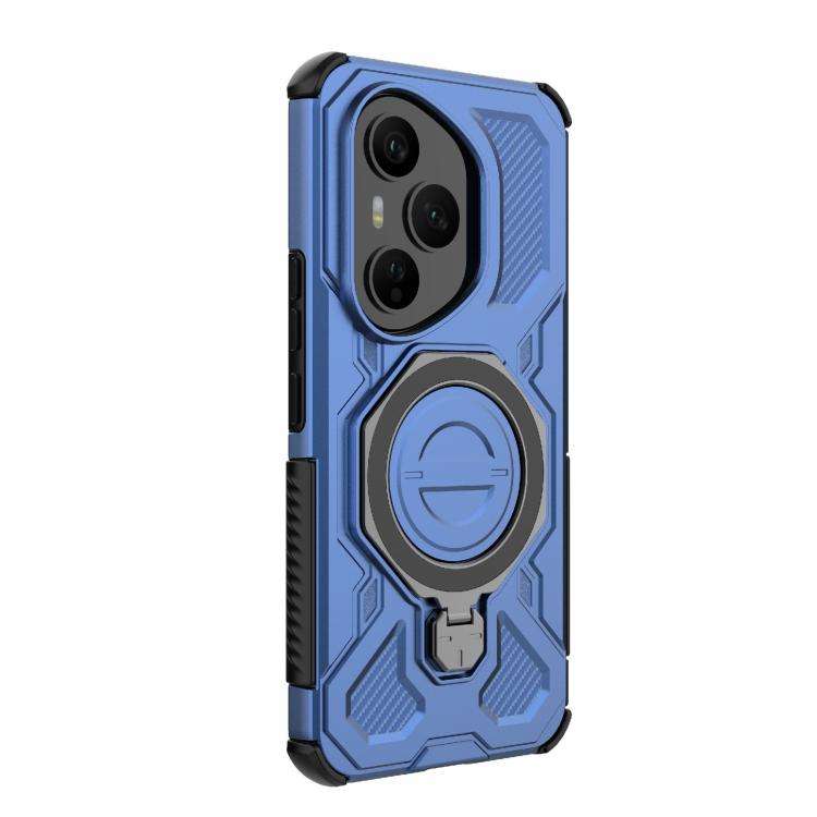 For Honor 400 Pro 5G Global 160.8mm J-20 Solid Color MagSafe Magnetic TPU+PC Phone Case(Blue)