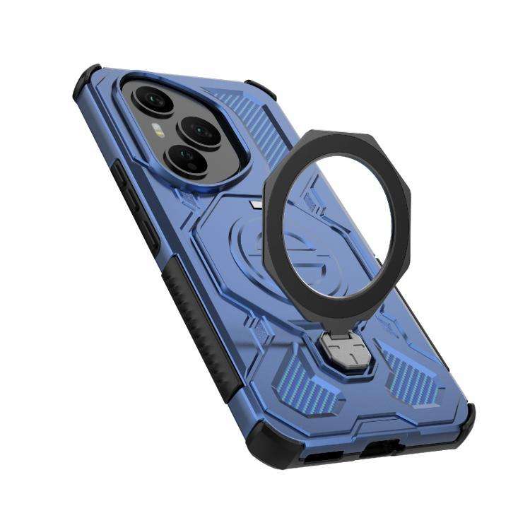 For Honor 400 Pro 5G Global 160.8mm J-20 Solid Color MagSafe Magnetic TPU+PC Phone Case(Blue)