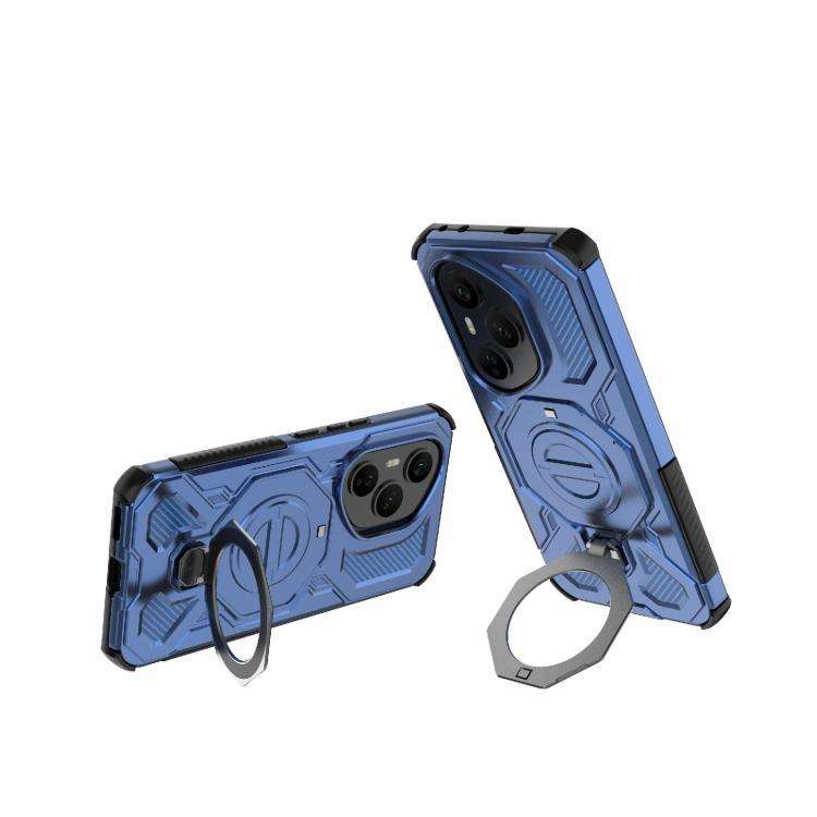 For Honor 400 Pro 5G Global 160.8mm J-20 Solid Color MagSafe Magnetic TPU+PC Phone Case(Blue)