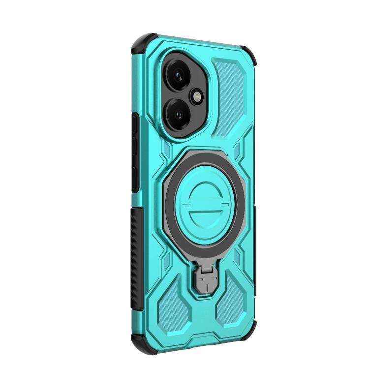 For Honor 400 5G Global 156.5mm J-20 Solid Color MagSafe Magnetic TPU+PC Phone Case(Lake Blue)