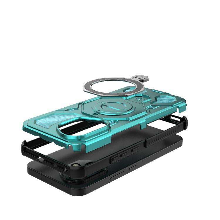 For Honor 400 5G Global 156.5mm J-20 Solid Color MagSafe Magnetic TPU+PC Phone Case(Lake Blue)