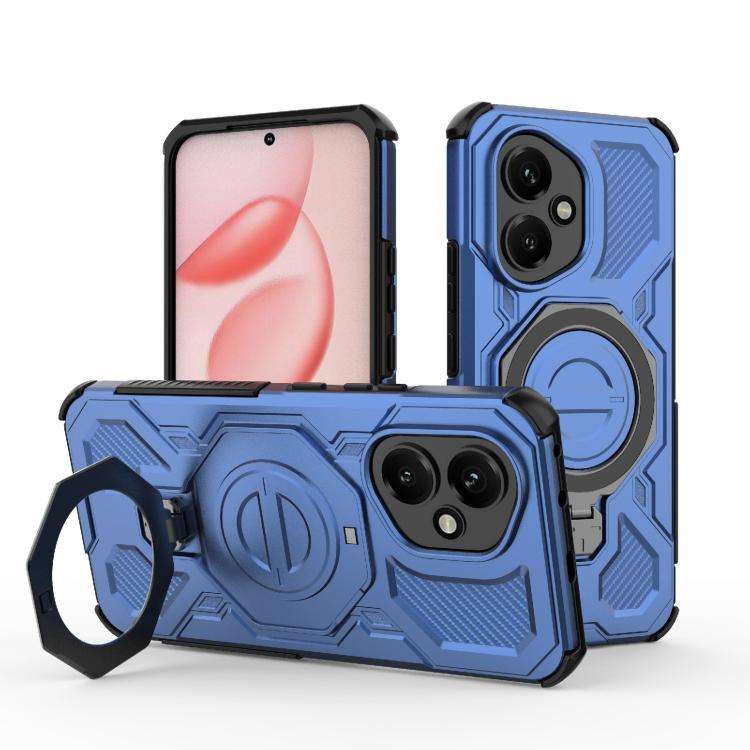 For Honor 400 5G Global 156.5mm J-20 Solid Color MagSafe Magnetic TPU+PC Phone Case(Blue)