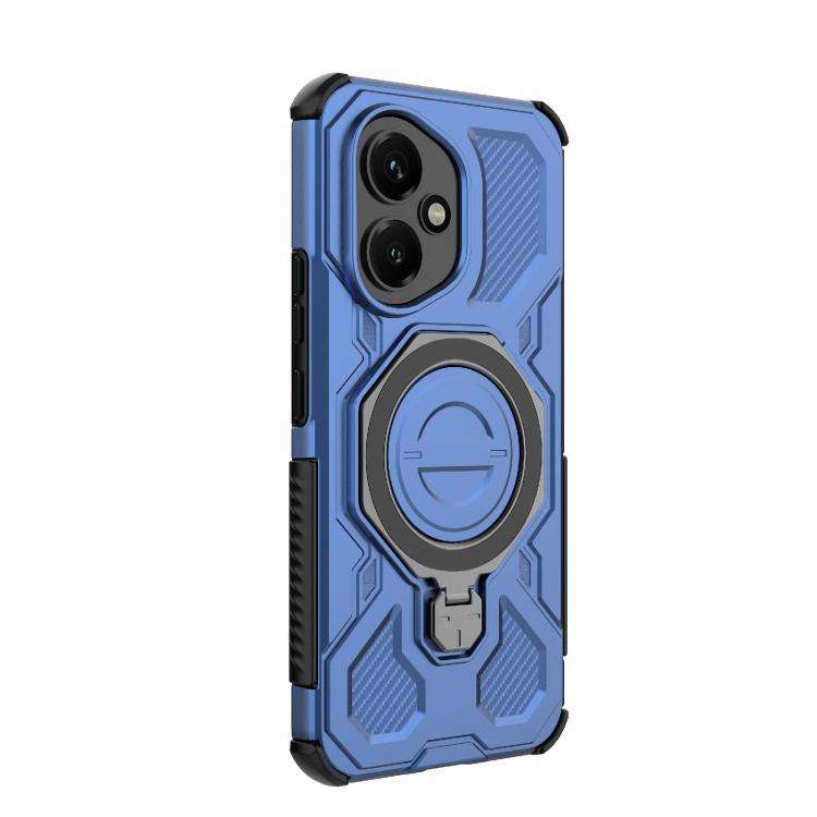For Honor 400 5G Global 156.5mm J-20 Solid Color MagSafe Magnetic TPU+PC Phone Case(Blue)