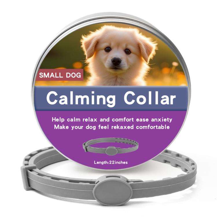 Pet Deworming Calming Collar Fleas Ticks Removing, Aluminum Box Packing, Model:56cm For Puppy(Grey)