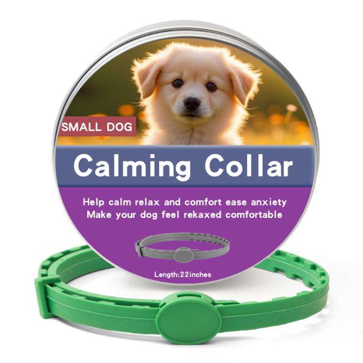 Pet Deworming Calming Collar Fleas Ticks Removing, Aluminum Box Packing, Model:56cm For Puppy(Green)