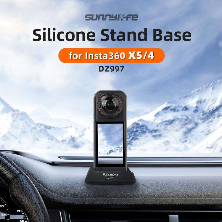 For Insta360 X5 / X4 Sunnylife Silicone Stand Base Car Base(Black)