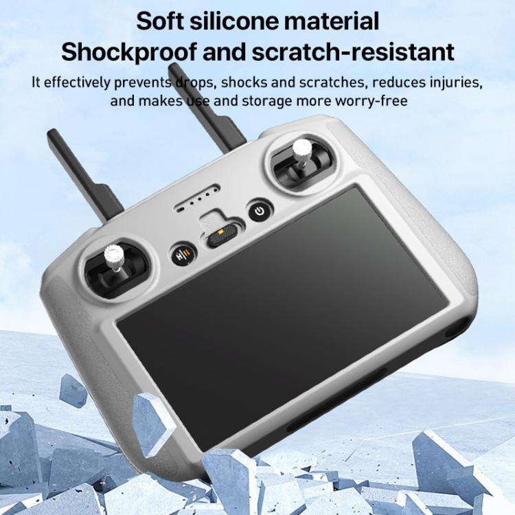 For DJI RC 2 Remote Control Shockproof Anti-scratch Silicone Case(Black)