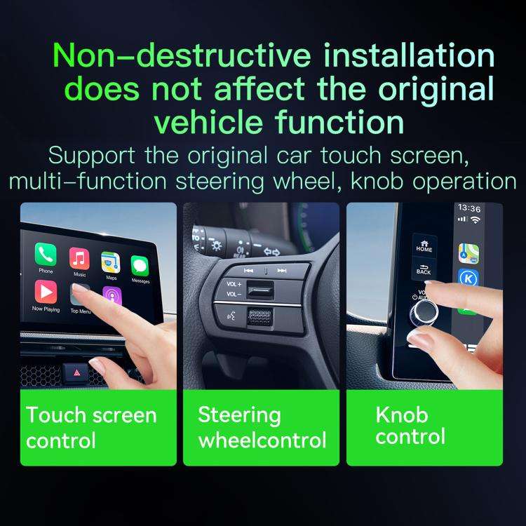 A113 Android 13 Wired CarPlay, Android Auto to Wireless Smart Box(Black)