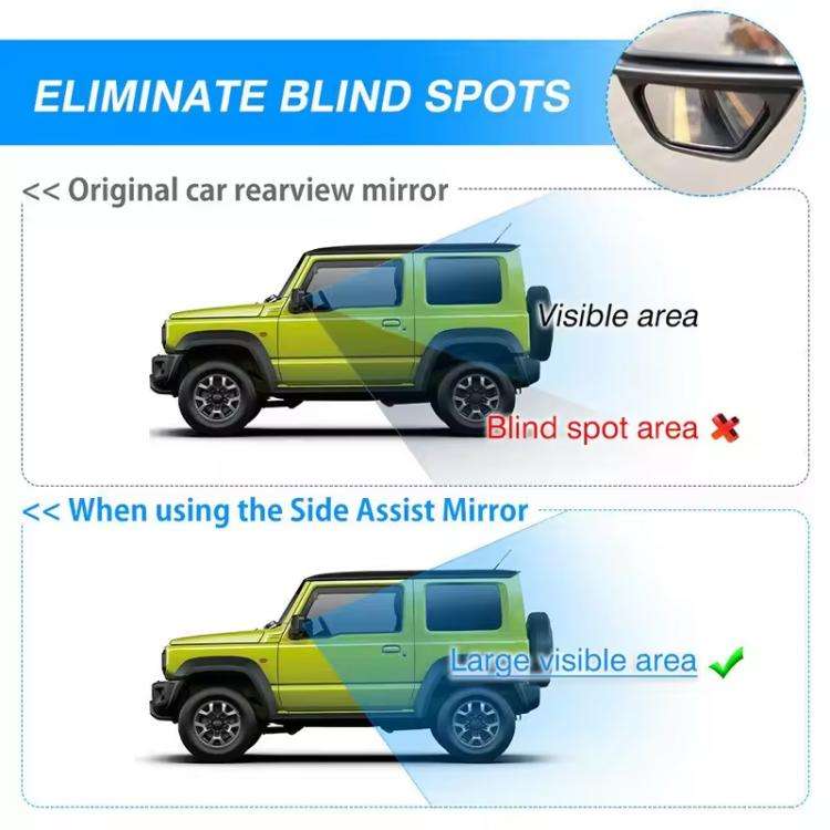For Suzuki Jimny JB74 / JB64 2018- Car Rear-view Blind Spot Wide-angle Auxiliary Mirror, Type:Rig...